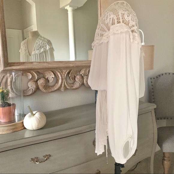 Free People Lace Crochet Tunic Blouson Dress - Picture 2 of 8